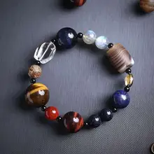 Креативный унисекс Вселенная солнечная система планета из бисера эластичный браслет ювелирные браслеты для женщин браслеты и браслеты Femme Brid