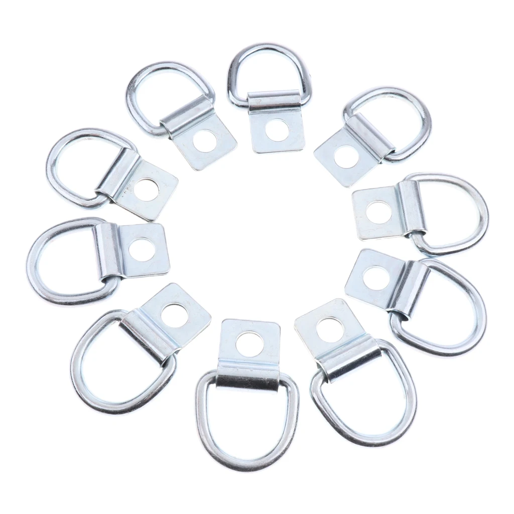 Easy Install Safety 10x 1/2inch Steel D Ring Tie Down Rope Chain Trailer