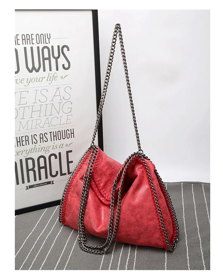 2021 FIRMRANCH New Frosted Material Handbag Chain Woven Foldable Fashion Shoulder Women Multi-Funcation Bag Steady Quality Big