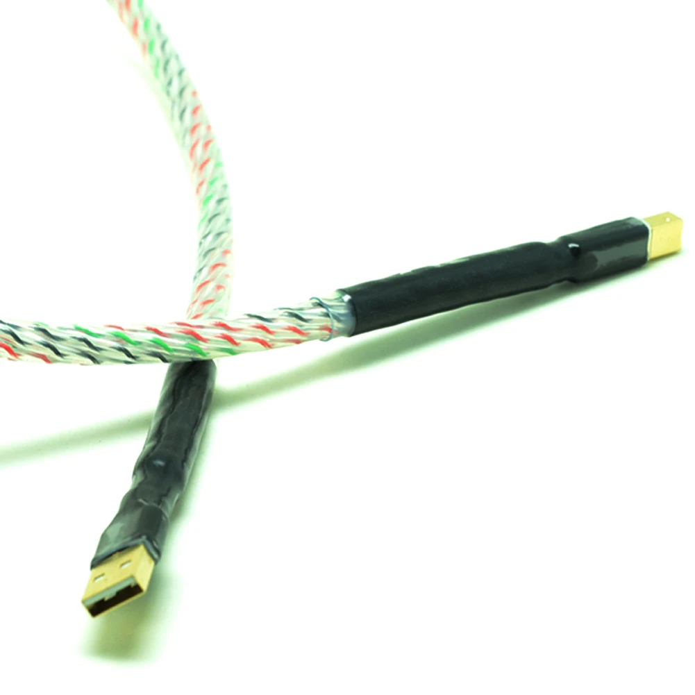 Haldane 1 пара USB кабель высокого качества тип А-тип в Hifi кабель для передачи данных Hifi посеребренный щит USB кабель для ЦАП