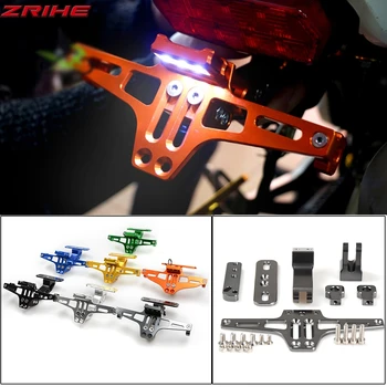 

Motorcycle Adjustable License Plate Holder Mount Tail Dirt bike Bracket FOR YAMAHA TMAX 500 530 SX FZ1 MT-09 MT-07 XJ6 R1 R3