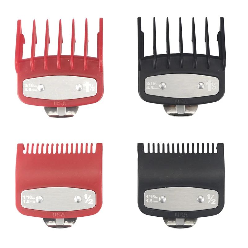 

2Pcs Professional Universal Hair Clipper Limit Comb Size Barber Replacement Push Shear Tool Metal Clip Hair Clipper Guide Comb