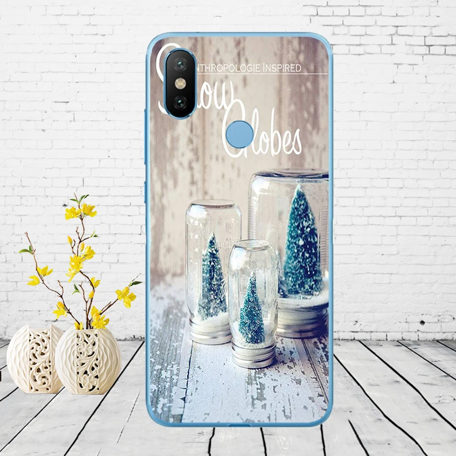 308DD счастливый новогодняя елка; Снег Мягкий силиконовый чехол для Xiao mi Red mi 6 6a mi 8 a2 lite note 5 6 pro 7 Case
