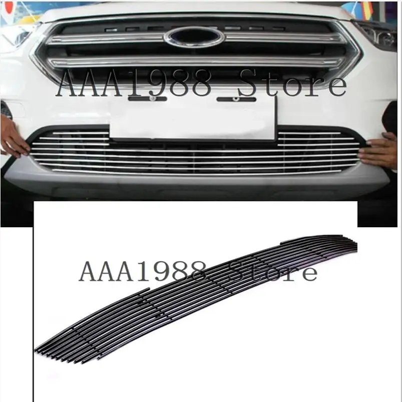 

Stainless steel metal FOR FORD KUGA ESCAPE 2017 2018 FRONT RACING GRILL GRILLS BUMPER MASK CAR GRILLE
