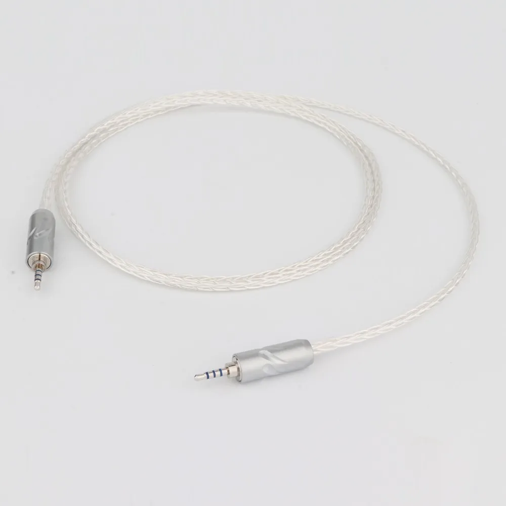 

Preffair Silver-Plate 3.5MM /2.5MM To 3.5MM/2.5MM AUX Cable Top Graded Audio Upgrade Headphone Mobilephone Wire