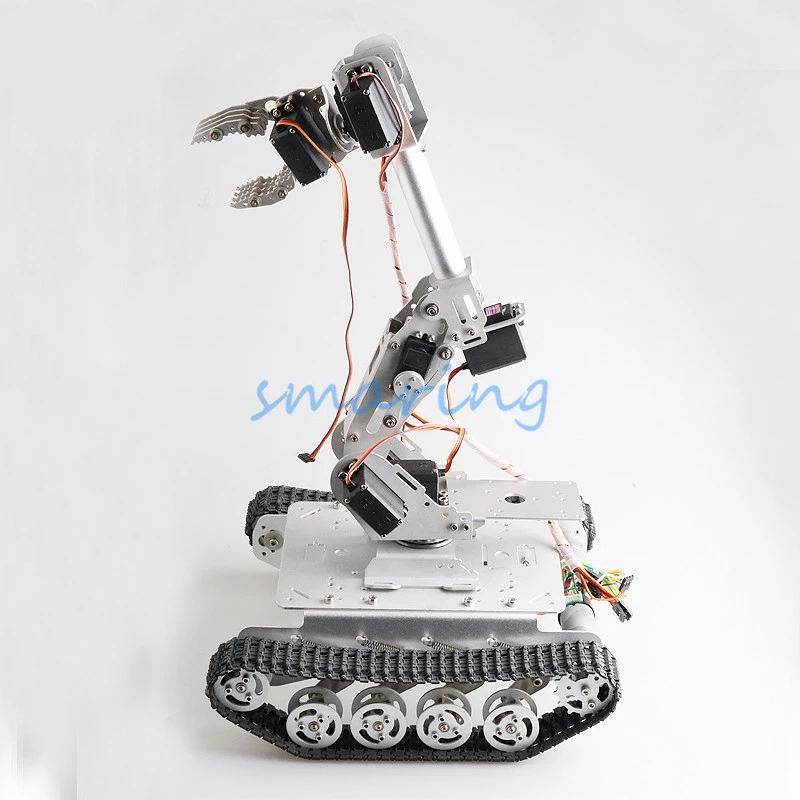 wifi bluetooth handle control 8dof metal robot 8 axis robotic arm with gripper ts100 tank chassis kit servos for arduino action figures aliexpress wifi bluetooth handle control 8dof metal robot 8 axis robotic arm with gripper ts100 tank chassis kit servos for arduino action figures aliexpress
