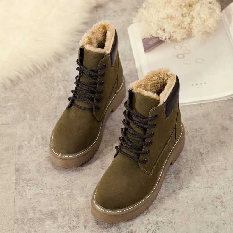 

Martin Boots Student Winter 2019 New Style British Style Versatile Short Boots Flat Boots Warm plus Velvet Female Padded
