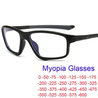 Fashion Anti Blue Light Myopia Glasses Frame Men Trend Sports Eyewear Optical Finished Prescription Spectacle Computer Eyeglass 1