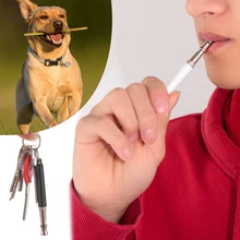 Свисток из нержавеющей стали для домашних животных, свисток для собак, брелок для ключей, Стоп лай, патруль, звуковой свисток для экстренной помощи на открытом воздухе