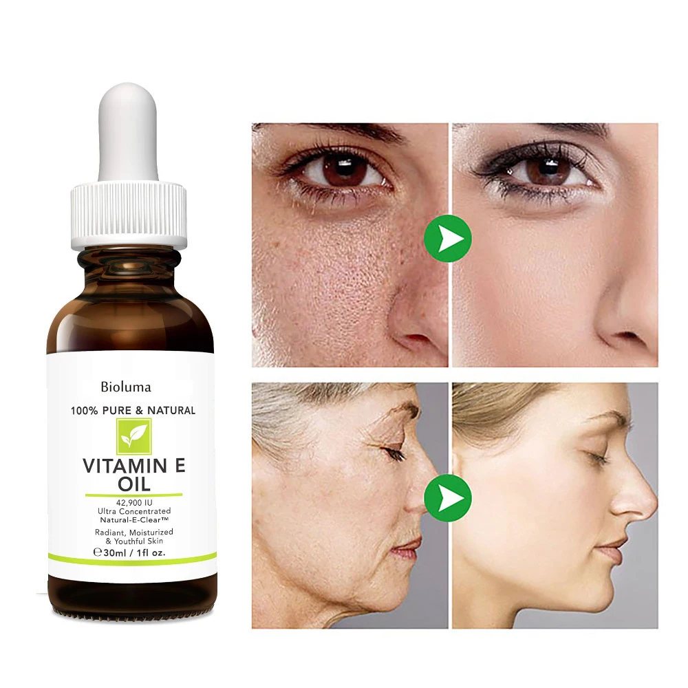 Pure & Natural Cosmetic Vitamin E Oil Essential Oil Skin Care Visibly Reduce Scars,Stretch Marks,Dark Spots & Wrinkles Face Care