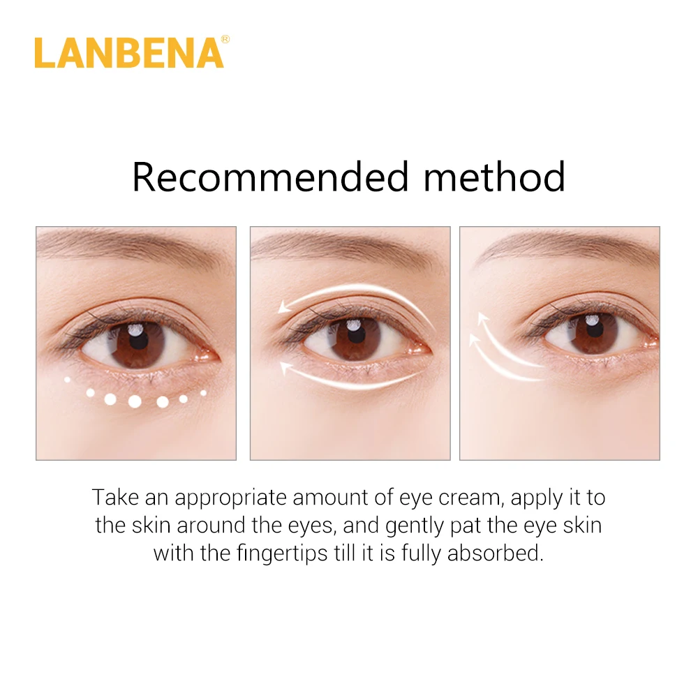 LANBENA Eye Cream Grape Seed Fading Fine Lines Dark Circle Removing Eye Puffiness Nourishing Moisturizing Firming 3