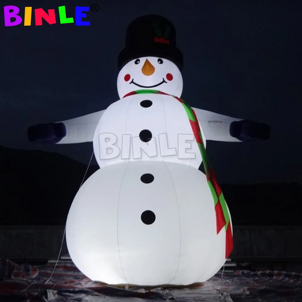 Free Shipping Large Outdoor Christmas Inflatable Snowman With Fan&led