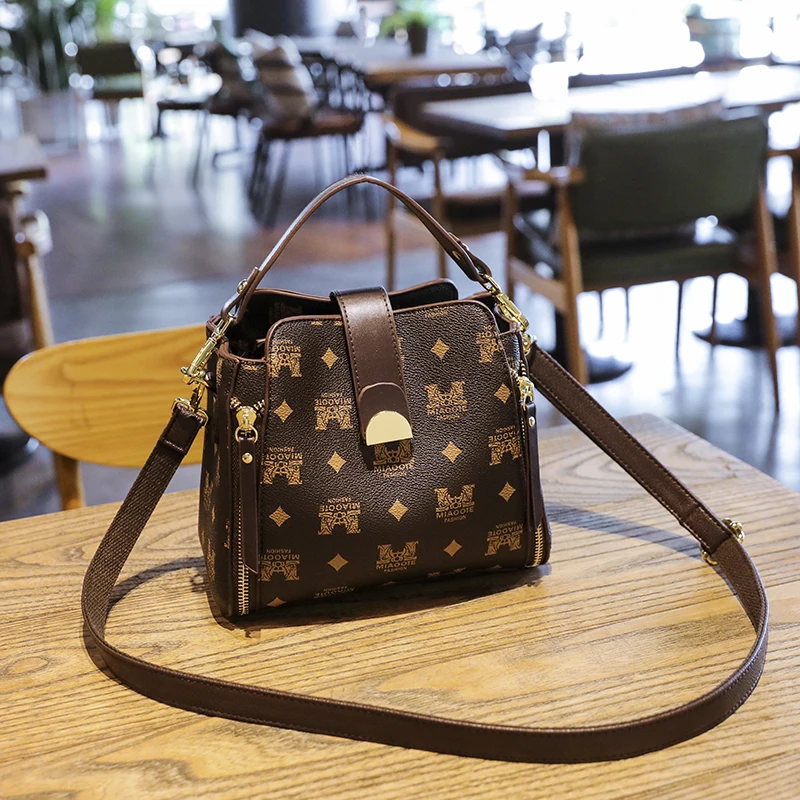 Women Leather Shoulder Crossbody Bag with Top Handle