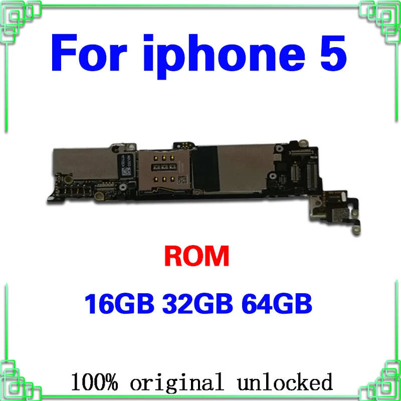 С полной разблокировкой для iphone 5 материнская плата, для iphone 5 5g логическая плата с системой IOS, 16 ГБ/32 ГБ/64 ГБ
