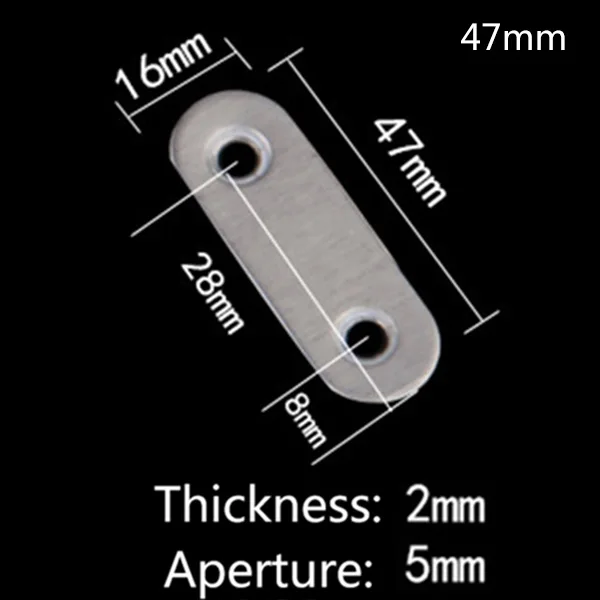47mm 10 шт. из нержавеющей стали плоские прямые скобы для фиксации пластинки для ремонта - Цвет: 47mm
