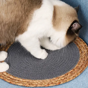 

NEW-Cat Mat Cat Grinding Claw Pad Cat Claw Plate Handmade Cotton Mat