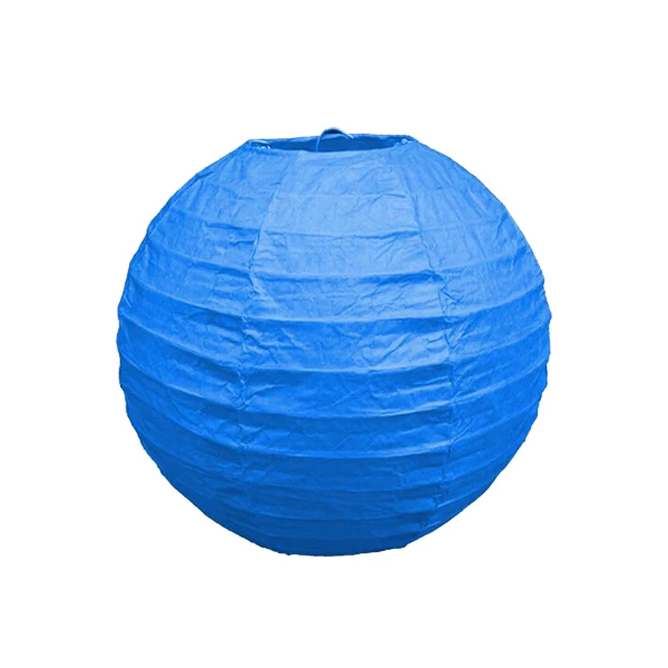 1 шт. 4-16 дюймов китайский японский бумажный фонарь смешанных цветов круглый фонарь s Висячие Lampion шары Свадебные украшения принадлежности - Цвет: Синий