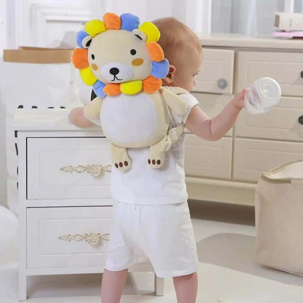 

Newborn Baby Head Protection Pillow Cute Lion Shape Toddler Headrest Pillow Backpack Infant Neck Cushion Kids Walking Care Prote