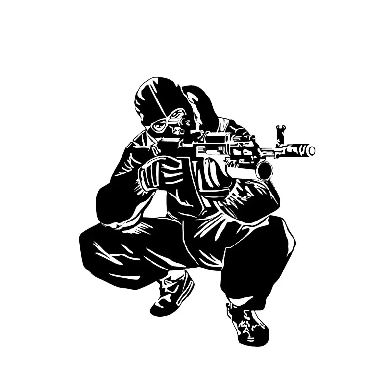 

Fashion Coolest Weapon AK-14 Combat Soldier Shooting Decoration Car Sticker and Decals Motorcycle Waterproof PVC 18cm X 16cm