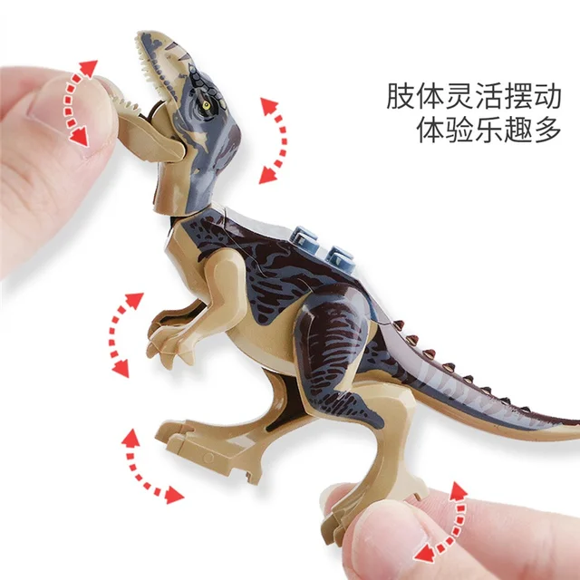 Big Sale!!! Jurassic Park World Dinosaurs Indoraptor Triceratops Indominus Rex T-Rex Model Building Blocks Toys For Children 2