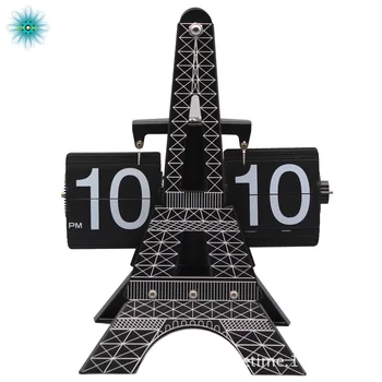 

Vintage Digital Table Clock Retro Flip Page Clock Over Down Kids Clocks Tower Model Auto Flap Desk Watch Home Decor