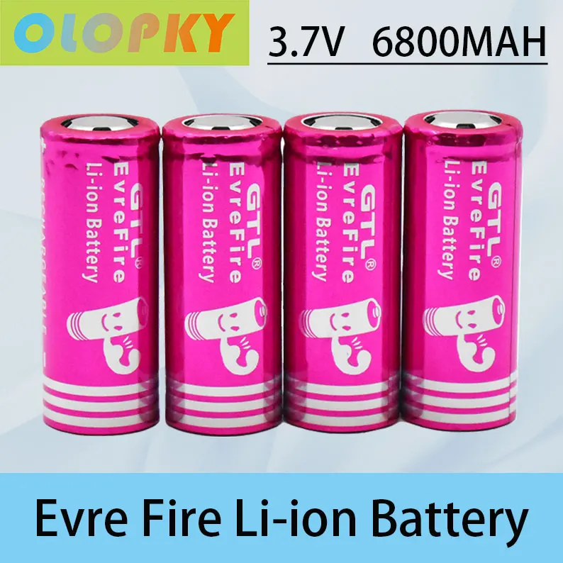 2021 Brand new 3.7V 26650 battery 6800mAh nickel-containing lithium-ion rechargeable for flashlight | Электроника