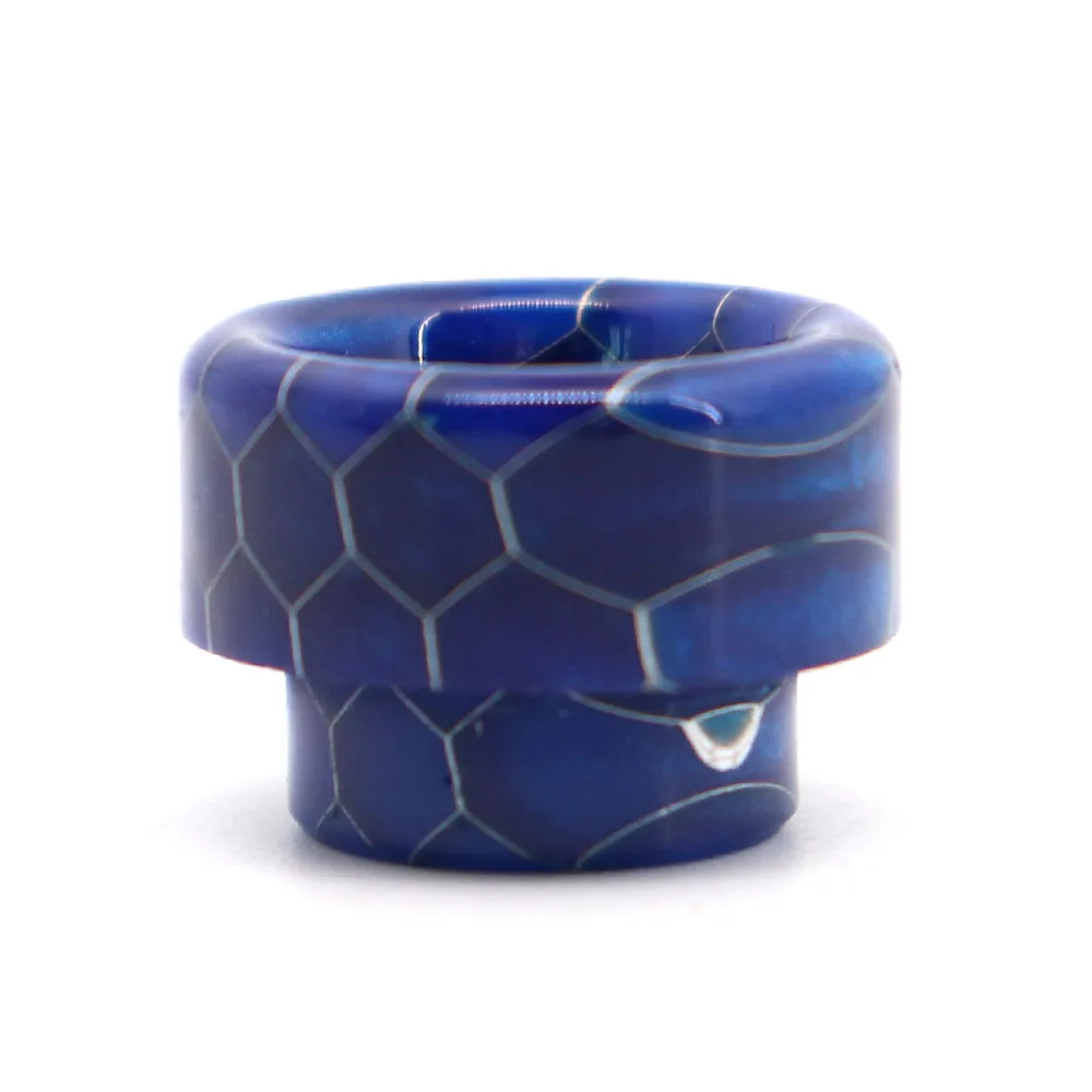 without O-ring blue YUHETEC 810 змеиная кожа капельный наконечник Универсальный интерфейс короткий змеиная эпоксидная смола капельный наконечник 1 шт - Цвет: without O-ring blue