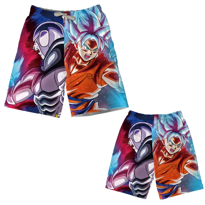Аниме Dragon Ball Z 3D пляжные шорты с рисунком Супер Saiyan Goku мужские повседневные шорты для серфинга спортивные шорты Модальные уличные