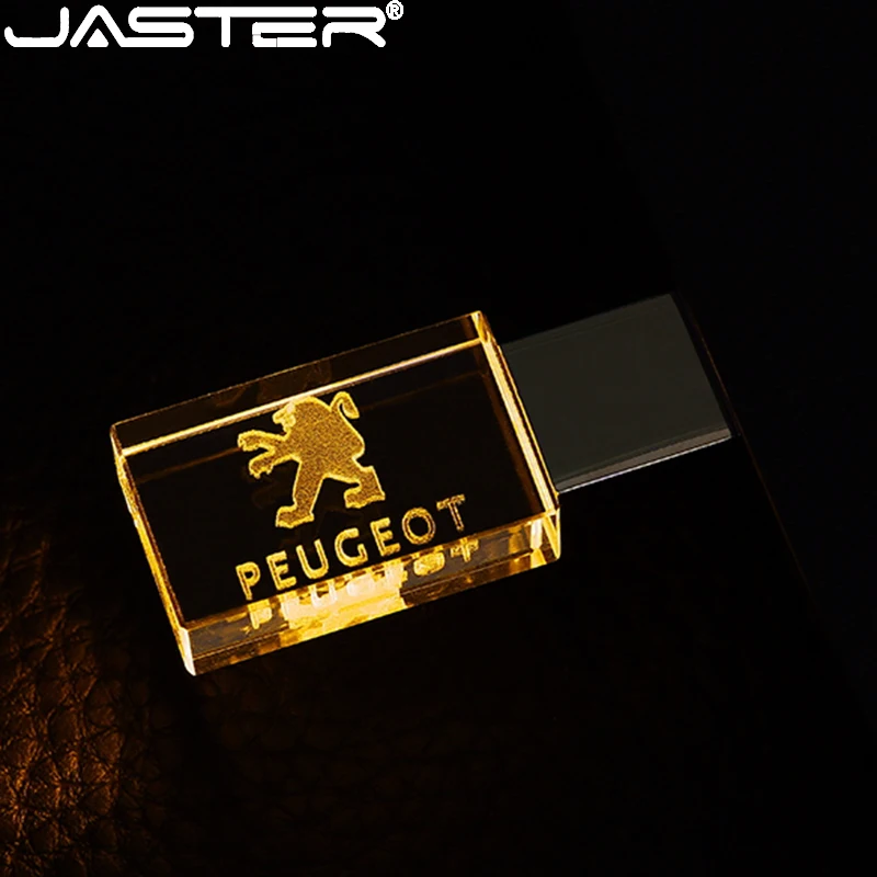 Jaster Carro de Cristal do Metal Usb Flash Drive Pendrive 4gb gb gb 32 16 8gb 64gb Memory Stick u Disco de 128gb de Armazenamento Externo - Imagem 4