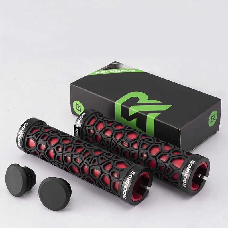 ROCKBROSBikcyc ручки руля резиновый замок-на Ultraight MTB ручки для велосипедного руля противоскользящие амортизирующие велосипедные поручень детали для мотоцикла