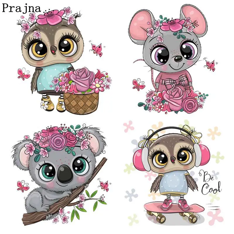 Prajna Lovely Koala Iron On Heat Transfers Vinyl Thermal Heat Transfer Cartoon Patches