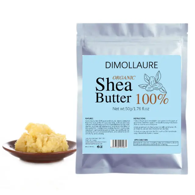 Dimollaure-Poupée de karité biologique naturelle non raffinée, marques commandées ALTERS, réparation du corps, massage, soins de la peau, cosmétiques lisses et bruts, 50g 1
