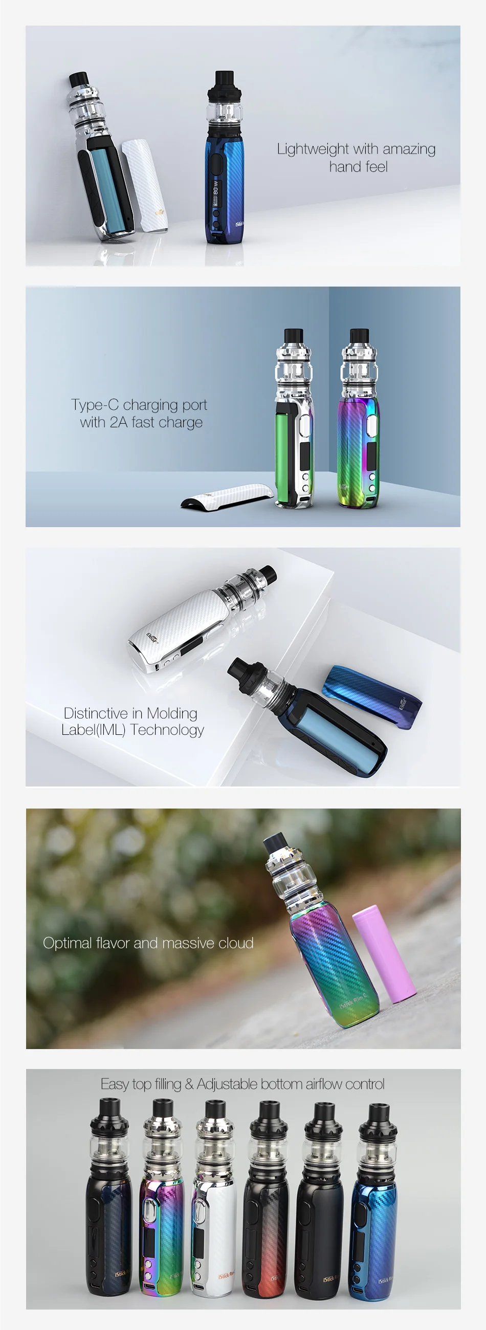 Eleaf iStick Rim C 80W TC Kit with Melo 5