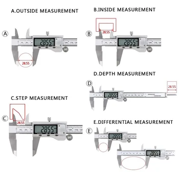 

6 0-150mm Stainless Steel Electronic Digital Vernier Caliper Micrometer Guage Z