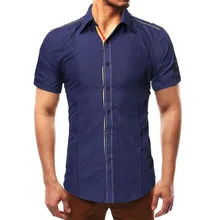 Модная мужская Однотонная рубашка с коротким рукавом, мужская рубашка, брендовые рубашки, Мужская одежда, дизайнерские Смарт Повседневные Рубашки, Топы, Блузки s m l xl