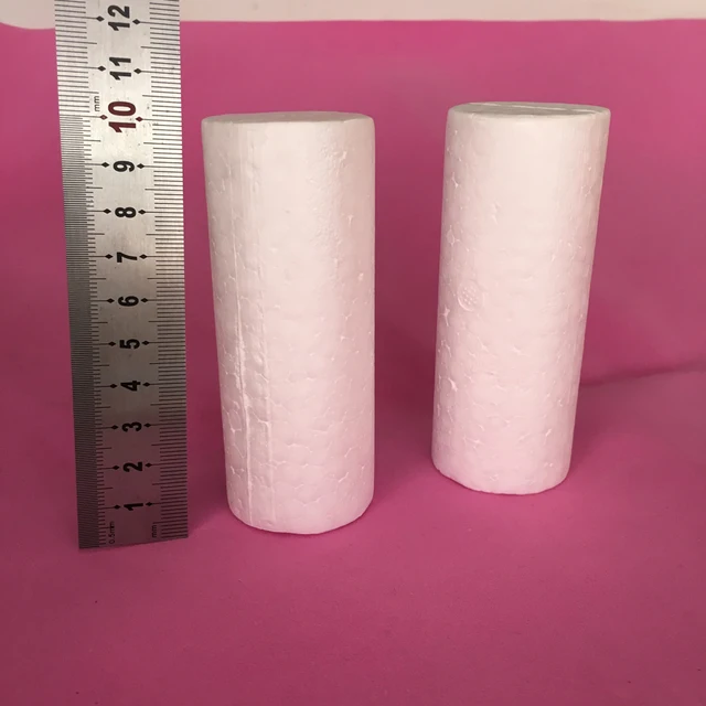 10 Pieces Blank White Cylinder Shape Styrofoam Foam Material for Kids Art  Craft DIY Christmas Ornament Decoration