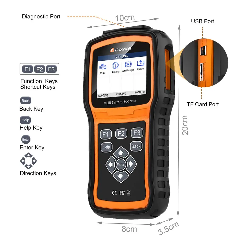 Многосистемный сканер Foxwell NT530 работает на новейших 2018/2019 обновлённых прошивке