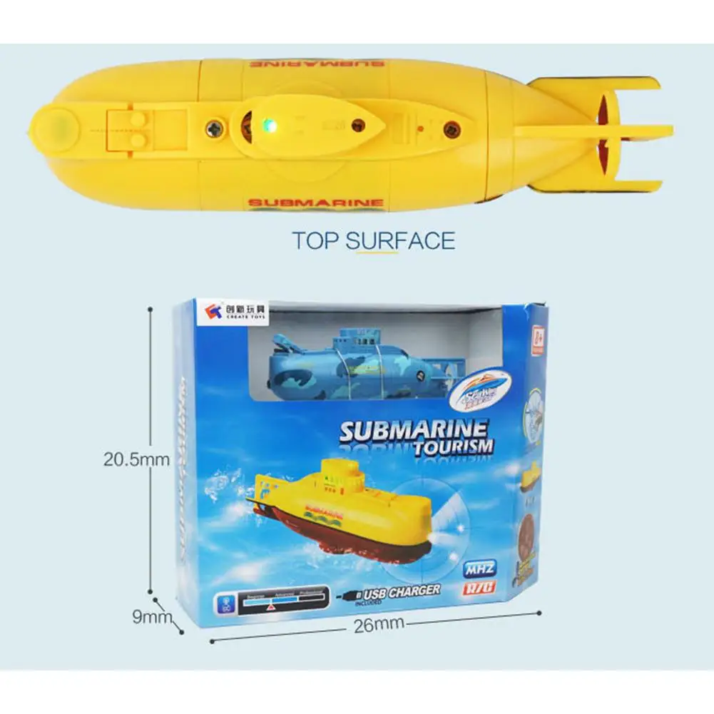 

Kuulee Mini RC Submarine Ship 6CH High Speed Radio Remote Control Boat Model Electric Kids Toy