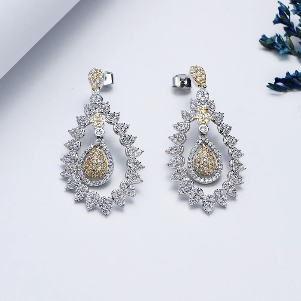 Long flower drop earrings (4)