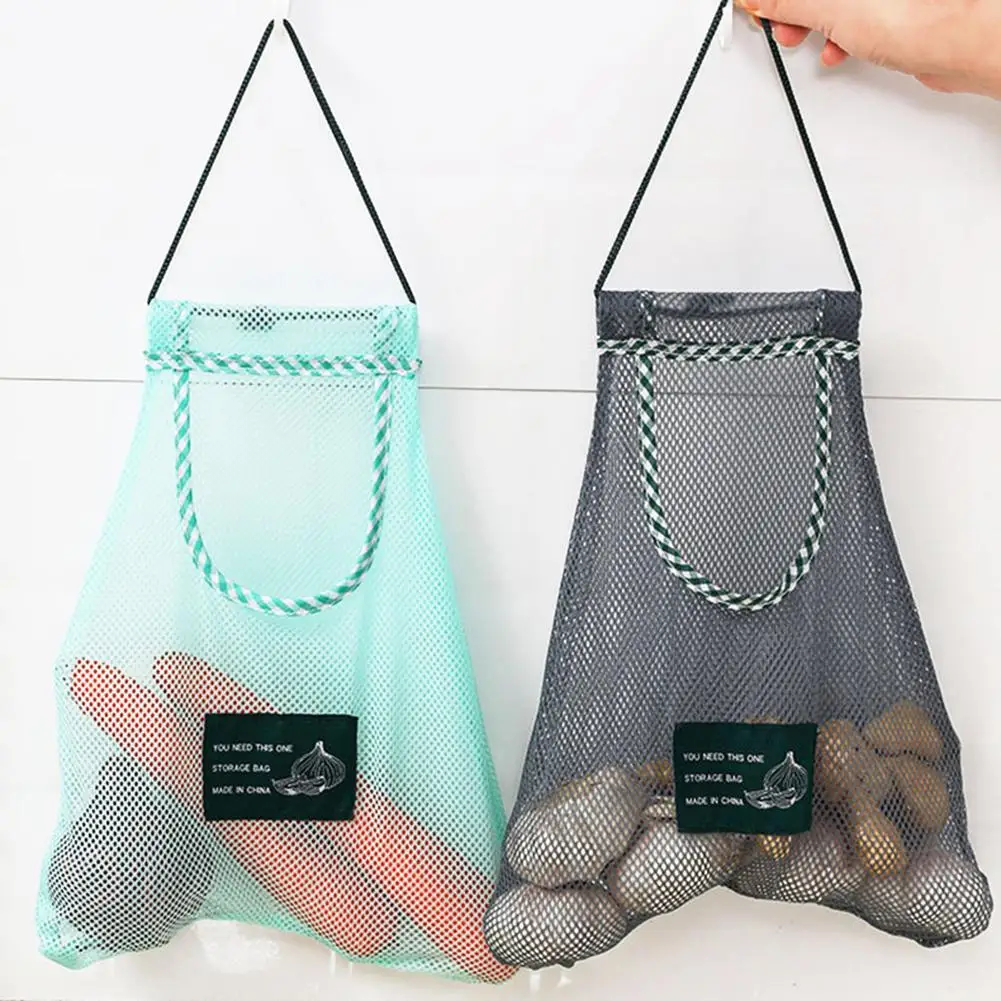 

3Pcs Portable Reusable Fruit Vegetable Mesh Storage Bag Shopping Handbag Pouch HOT