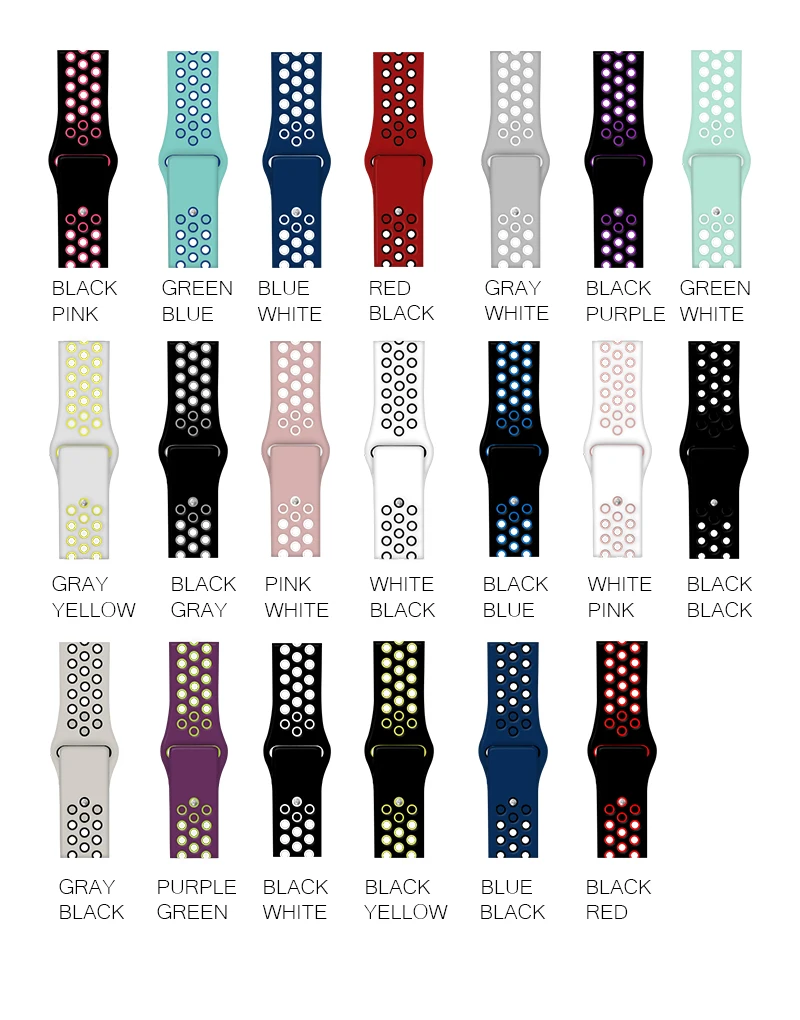 Силиконовые полосы спортивный ремешок для Apple Watch Series 5 4 серия Nike 40 мм 44 мм черный розовый браслет 38 мм 42 мм для Iwatch Series 3