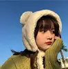 Winter Cute Bear Ears Warm Hat Women Beanies Windproof Cap Student Women Add Wool Cap Female Hat Present 1