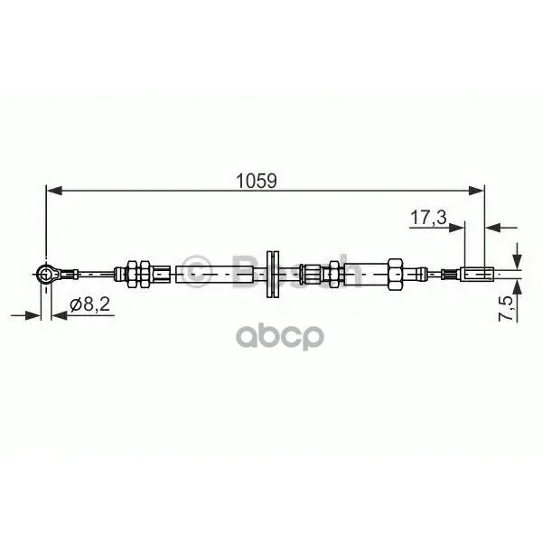 Трос Стояночного Тормоза Peugeot Boxer, Fiat Ducato, Citroen Jumper 94 Передняя Часть Bosch арт. 1987477114