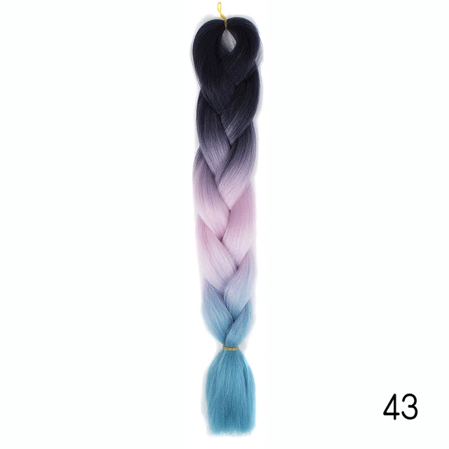 YXHAIR 100g 48 Inch Synthetic Jumbo Box Braids Expression Crochet Hair Extension for Women Pre Stretched Yaki Ombre C2