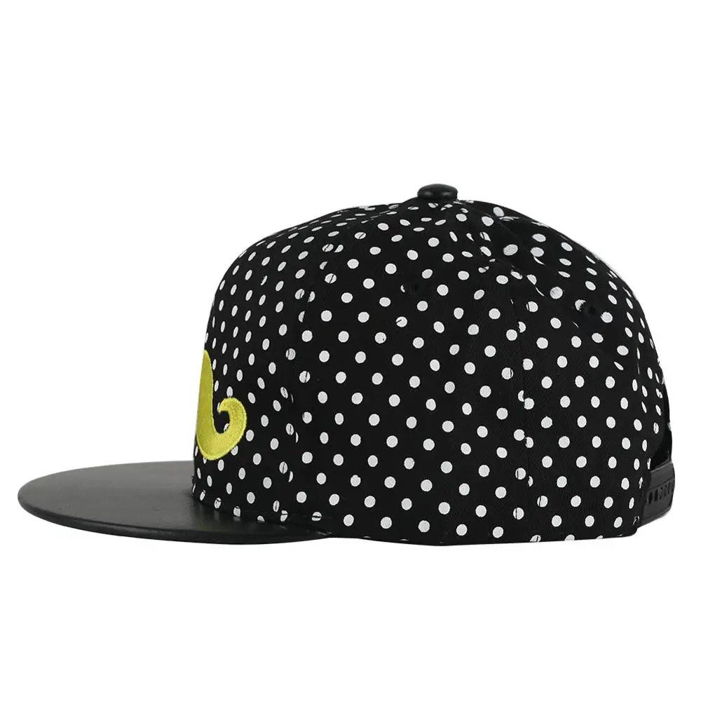 

Black Wave Point Hip Hop Caps Green Moustache Sport Baseball Cap for Woman Man Boys Girls K Pop Streetwear Snapback Casquettes