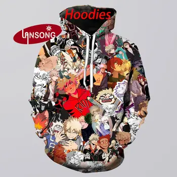 

3d print new hoodies mens bakugou katsuki harajuku sweashirts/pants jacket men short hooded home clothes hip hop streetwears