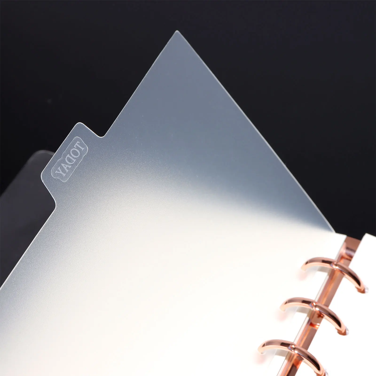 Transparent A6 Clear Dividers Loose Leaf Spiral Notebook A6 6 Ring Binder Divider Index Tab Planner Divider Pages