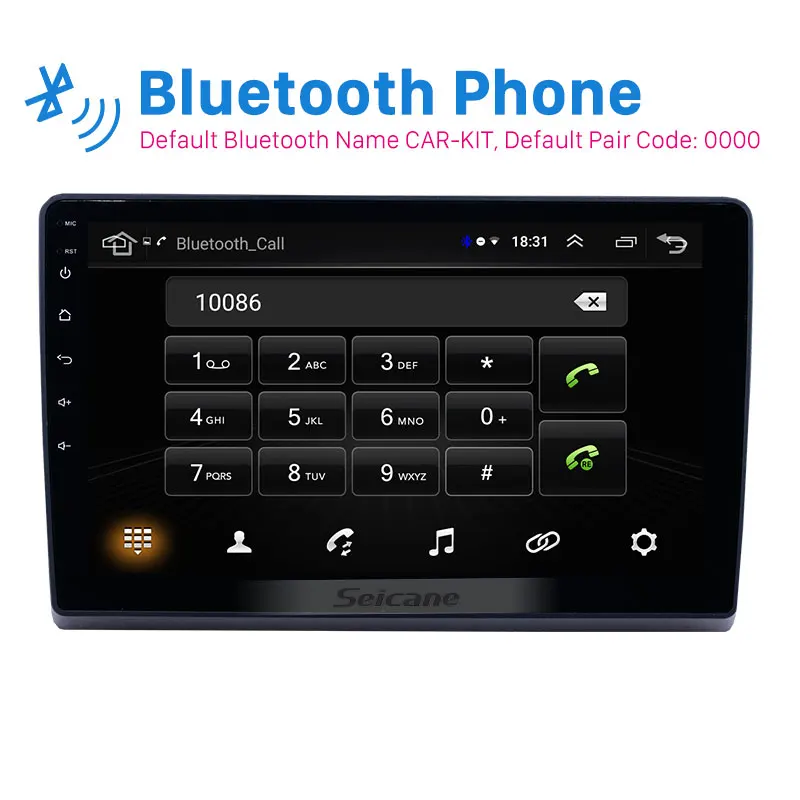 Seicane 10.1 inch 2din Android 9.1 car Radio GPS Multimedia player for 2009 2010 2011-2019 Ford New Transit support Carplay SWC