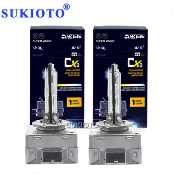 

SUKIOTO 2PCS Premium Metal 55W D3S 6000K HID Xenon Bulb Lamps 35W D1S 4300K 5000K 8000K Car Light Bulb For Auto Headlamp Kit
