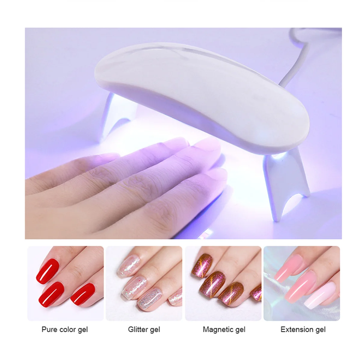 6w Professional Salon Mini Nail Dryer Solid Color Portable Uv Led Lamp Nail Phototherapy Machine Ladies Home Use Manicure Tool Nail Dryers Aliexpress
